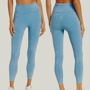 Sweaty Betty Motion Jacquard 7/8 Leggings Regatta Blue Size Small